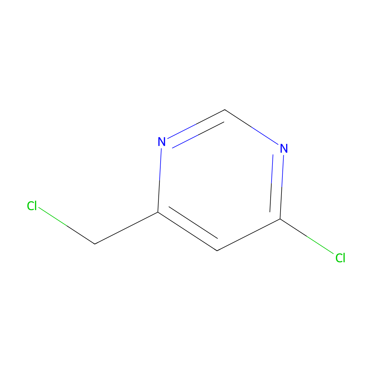 4-Chloro-6-(chloromethyl)pyrimidine molecular structure, CAS 85878-84-8