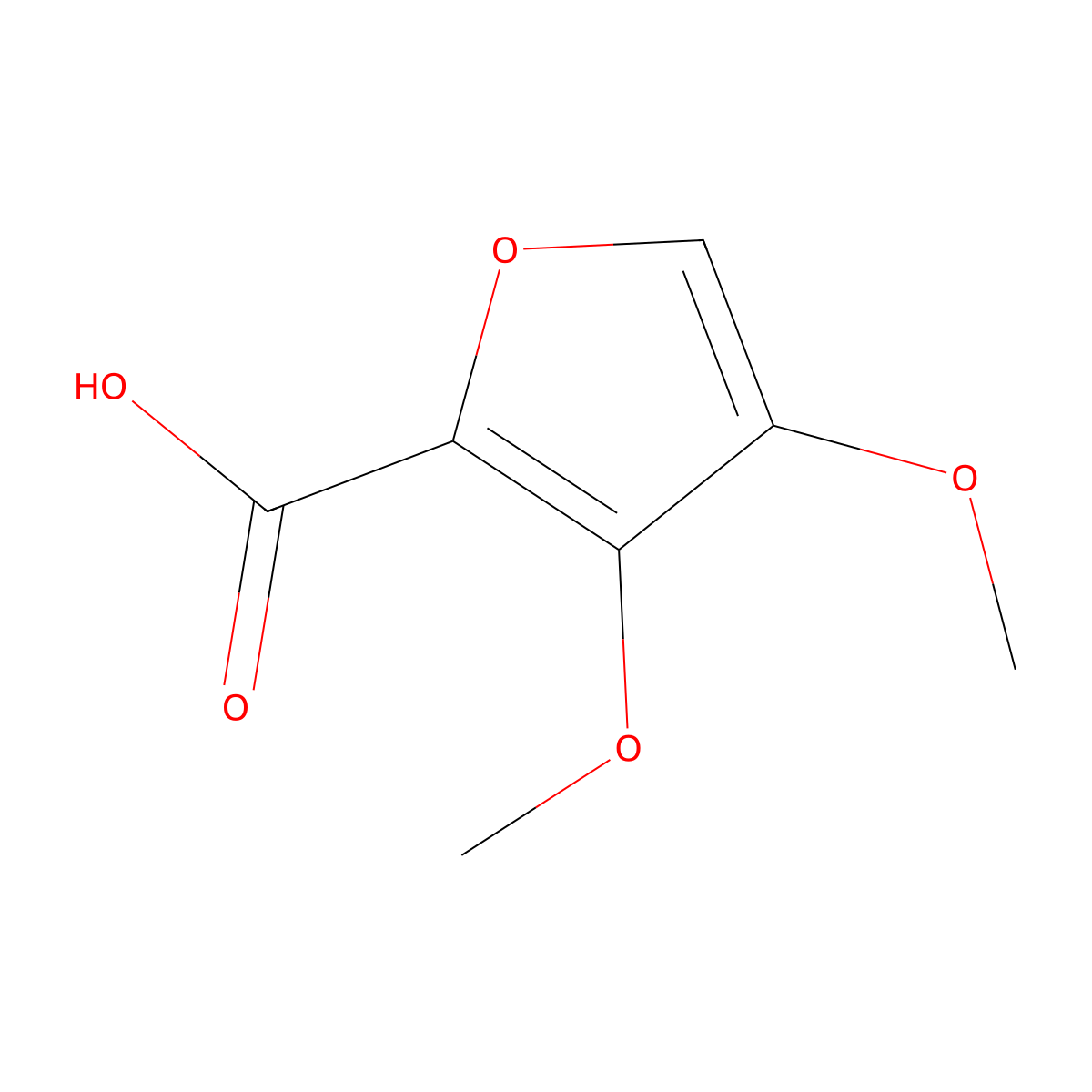 3,4-Dimethoxyfuran-2-carboxylic acid molecular structure, CAS 858796-12-0