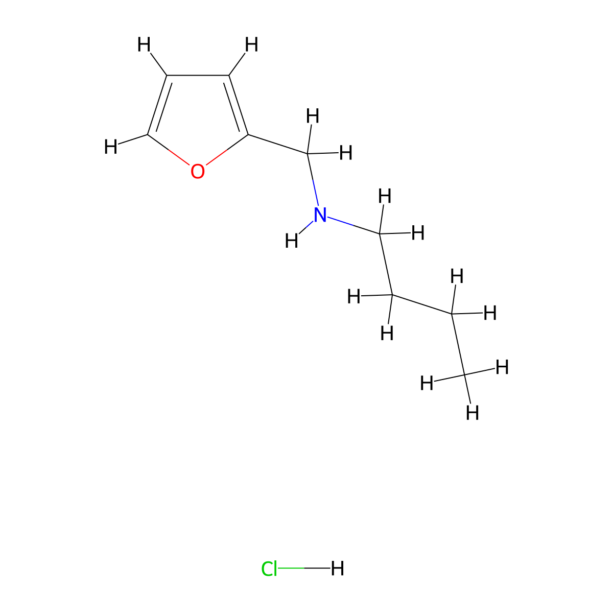 N-(2-Furylmethyl)-1-butanamine hydrochloride molecular structure, CAS 858796-69-7