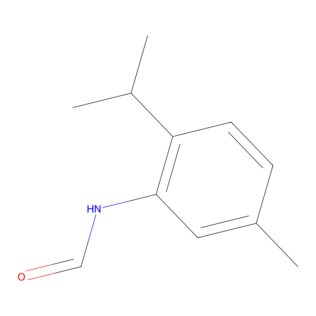 2-Isopropyl-5-methylphenylformamide molecular structure, CAS 858798-15-9