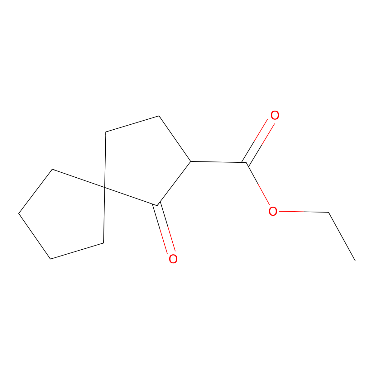 Ethyl 1-oxospiro[4.4]nonane-2-carboxylate molecular structure, CAS 858802-70-7