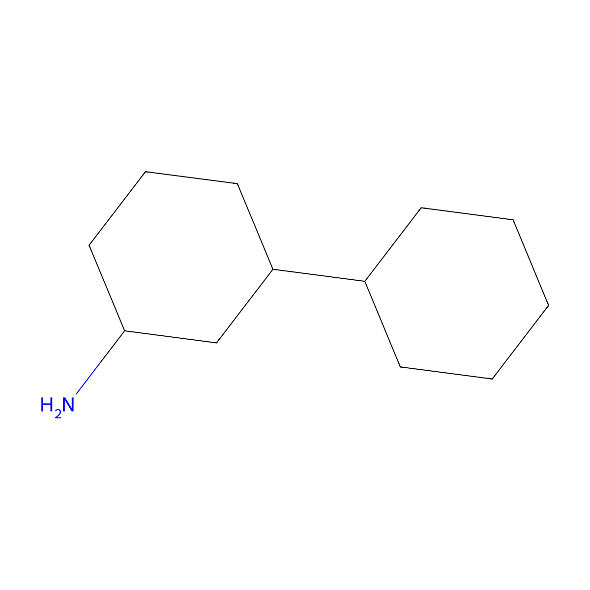 3-Cyclohexylcyclohexan-1-amine molecular structure, CAS 858812-28-9