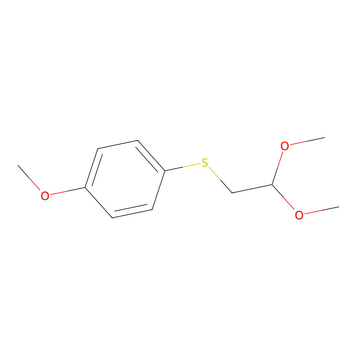 (2,2-Dimethoxyethyl)(4-methoxyphenyl)sulfane molecular structure, CAS 858816-12-3
