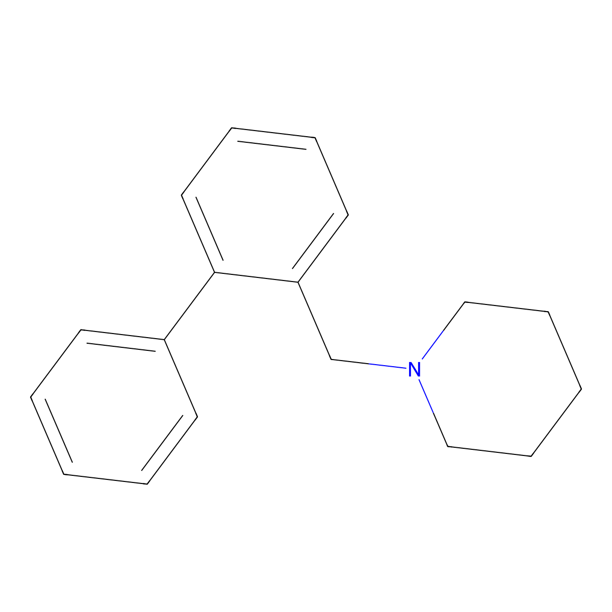 1-([1,1'-Biphenyl]-2-ylmethyl)piperidine molecular structure, CAS 858828-56-5