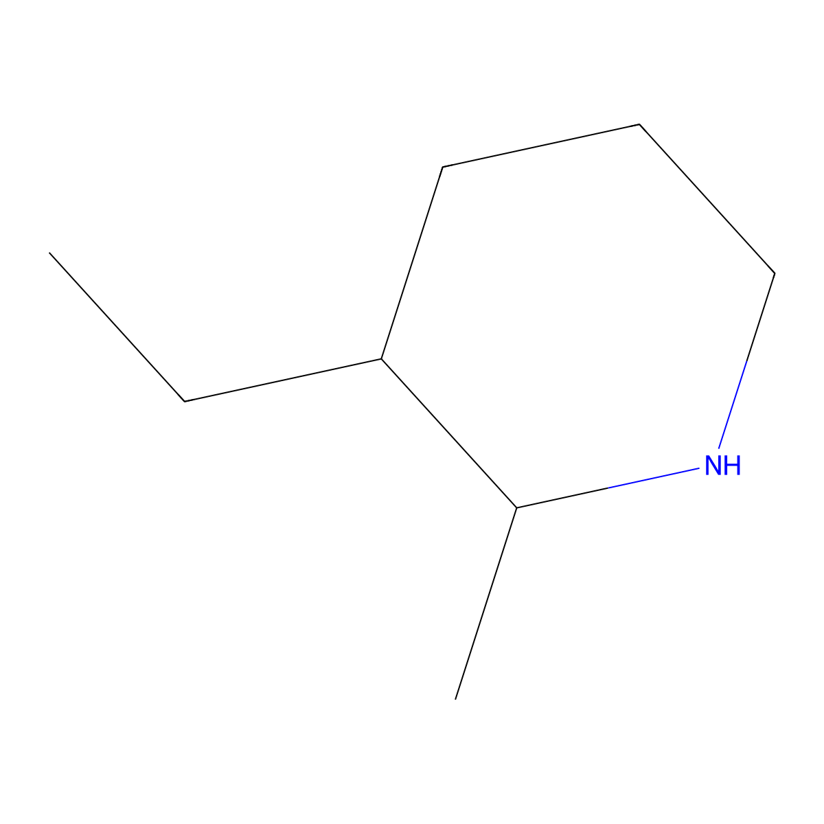 3-Ethyl-2-methylpiperidine molecular structure, CAS 858833-47-3