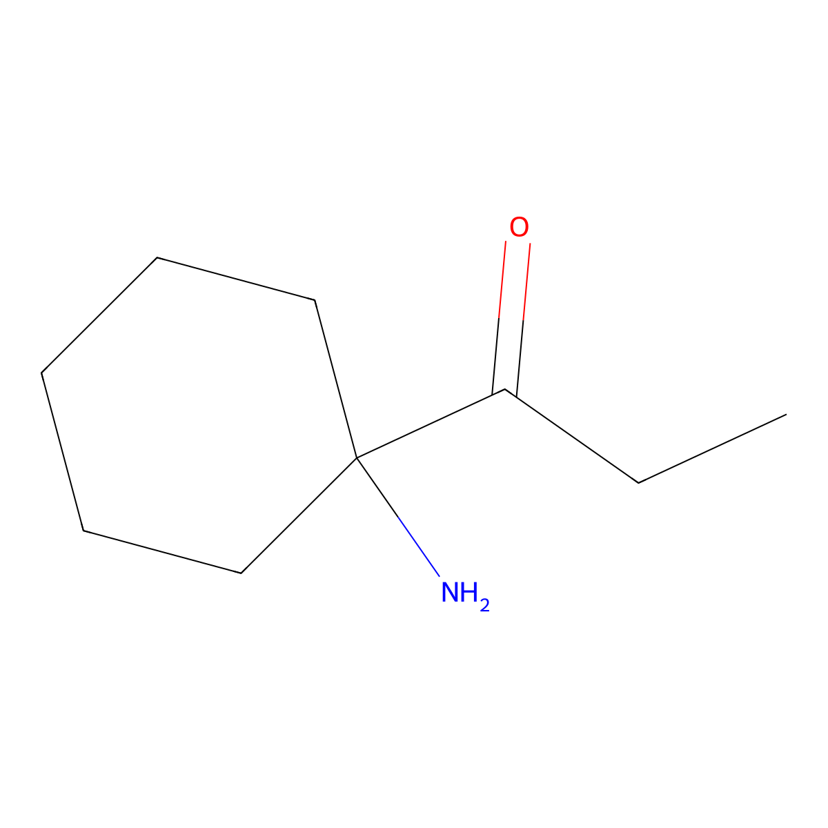1-(1-Aminocyclohexyl)propan-1-one molecular structure, CAS 858835-42-4