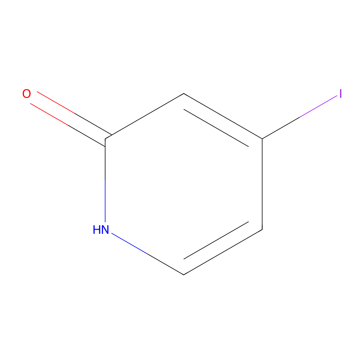 4-Iodo-1,2-dihydropyridin-2-one molecular structure, CAS 858839-90-4
