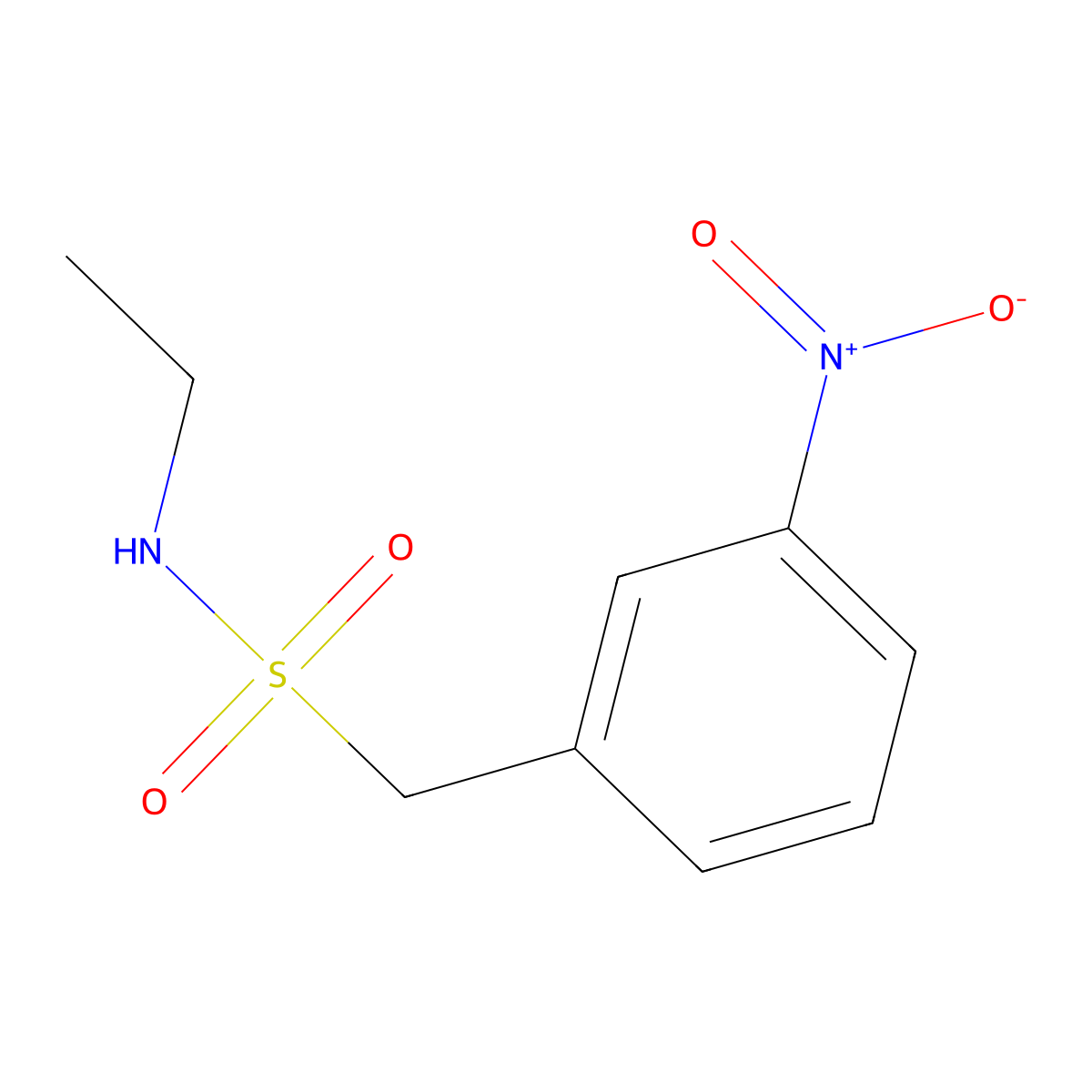 N-ethyl-1-(3-nitrophenyl)methanesulfonamide molecular structure, CAS 858842-10-1