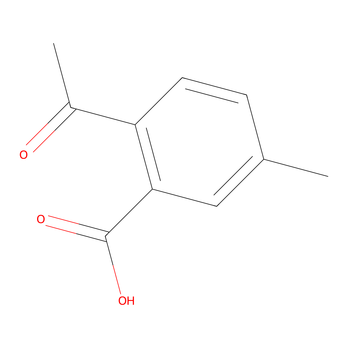 2-Acetyl-5-methylbenzoic acid molecular structure, CAS 858842-74-7