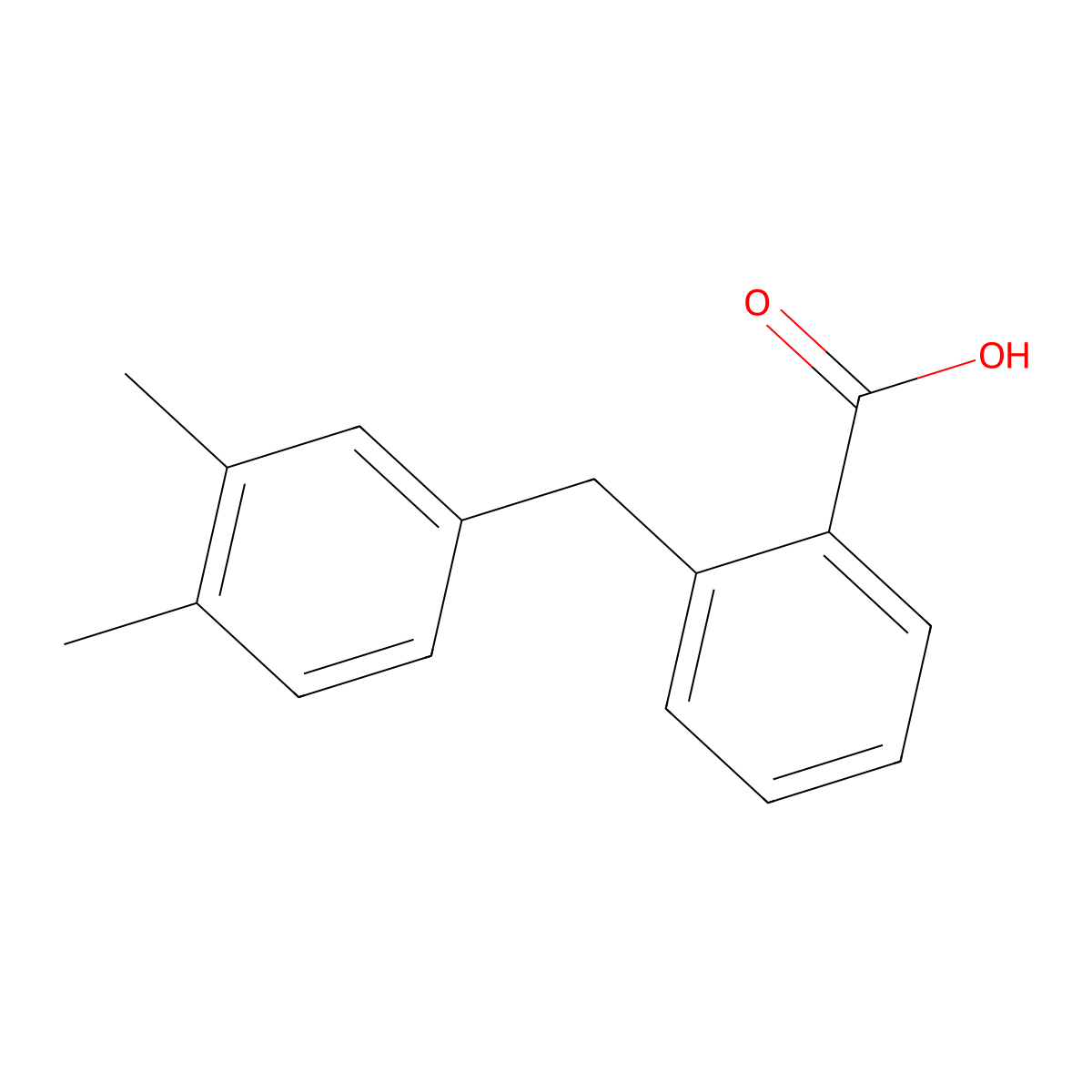 2-(3,4-Dimethyl-benzyl)-benzoic acid molecular structure, CAS 858842-77-0