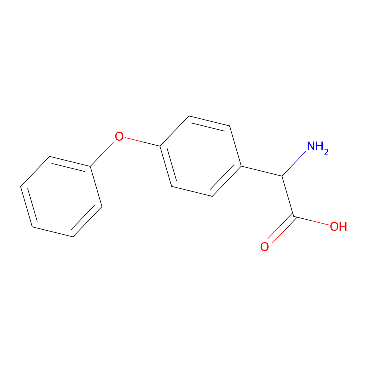 Amino-(4-phenoxy-phenyl)-acetic acid molecular structure, CAS 858843-03-5