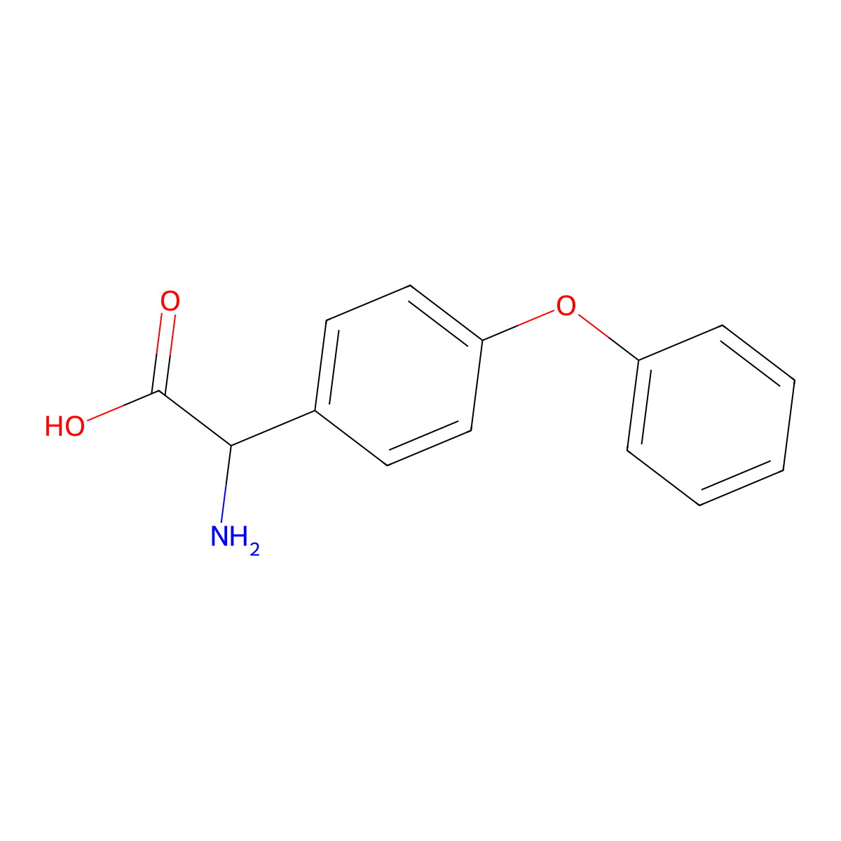 Amino-(4-phenoxy-phenyl)-acetic acid molecular structure, CAS 858843-03-5
