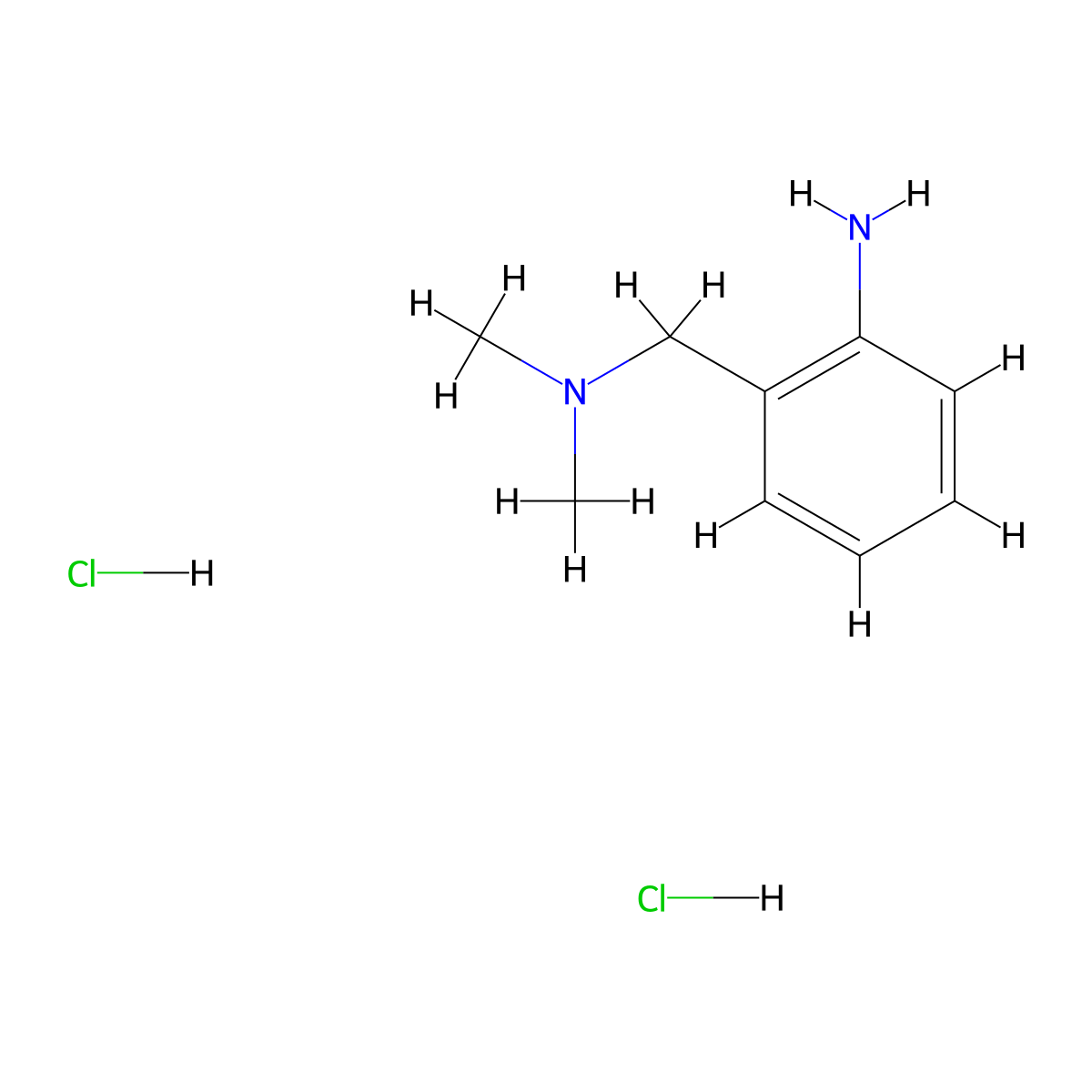 2-((Dimethylamino)methyl)aniline dihydrochloride molecular structure, CAS 858846-63-6
