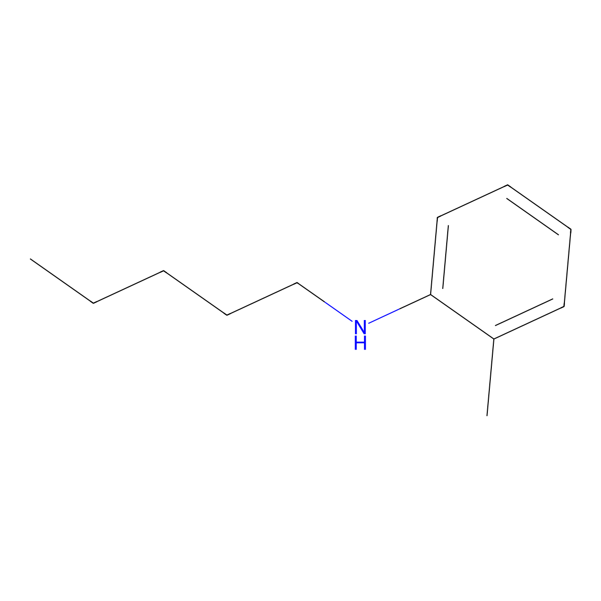 2-methyl-N-pentylaniline molecular structure, CAS 858846-86-3
