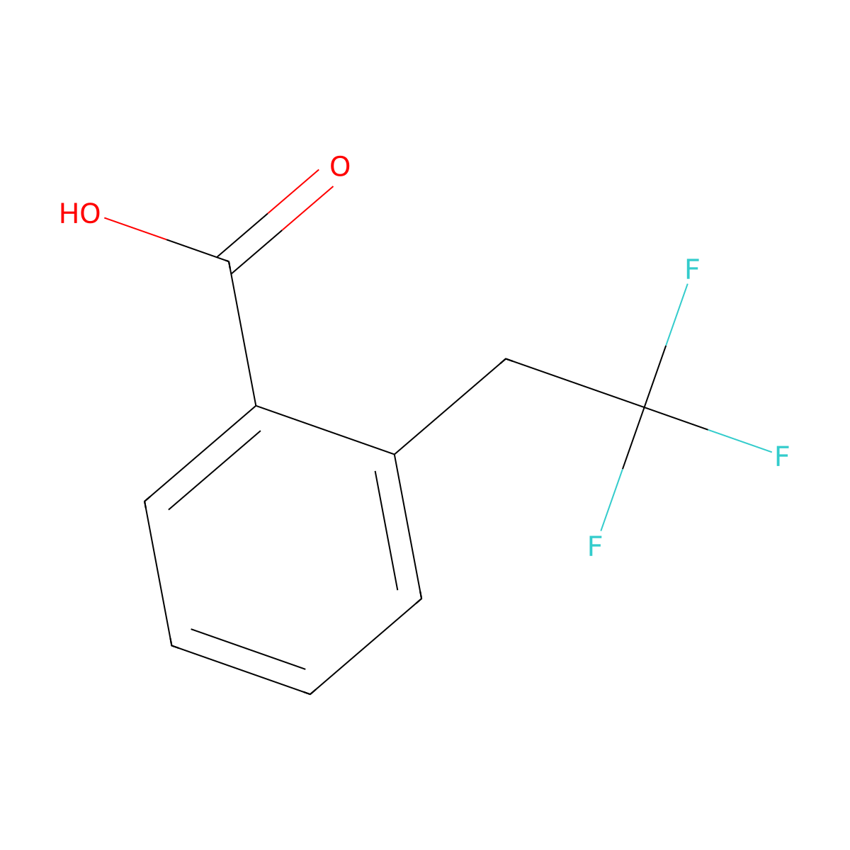 2-(2,2,2-Trifluoroethyl)benzoic acid molecular structure, CAS 858847-76-4