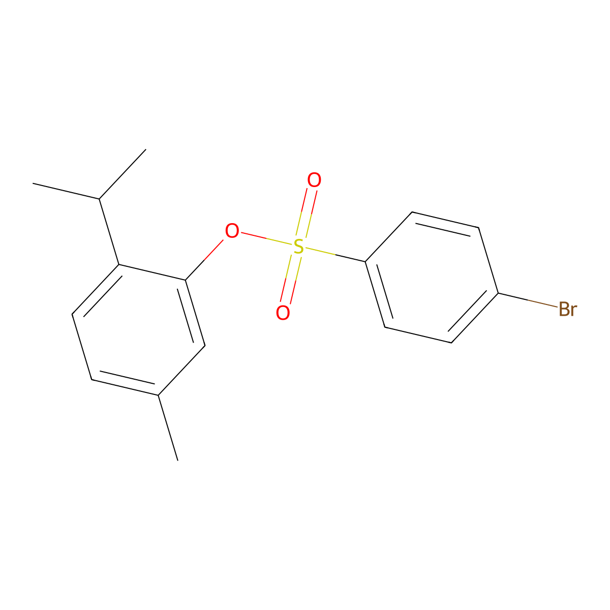 5-Methyl-2-(propan-2-yl)phenyl 4-bromobenzene-1-sulfonate molecular structure, CAS 858848-30-3