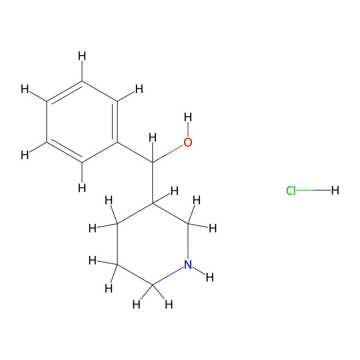 Phenyl(piperidin-3-yl)methanol hydrochloride molecular structure, CAS 858849-92-0