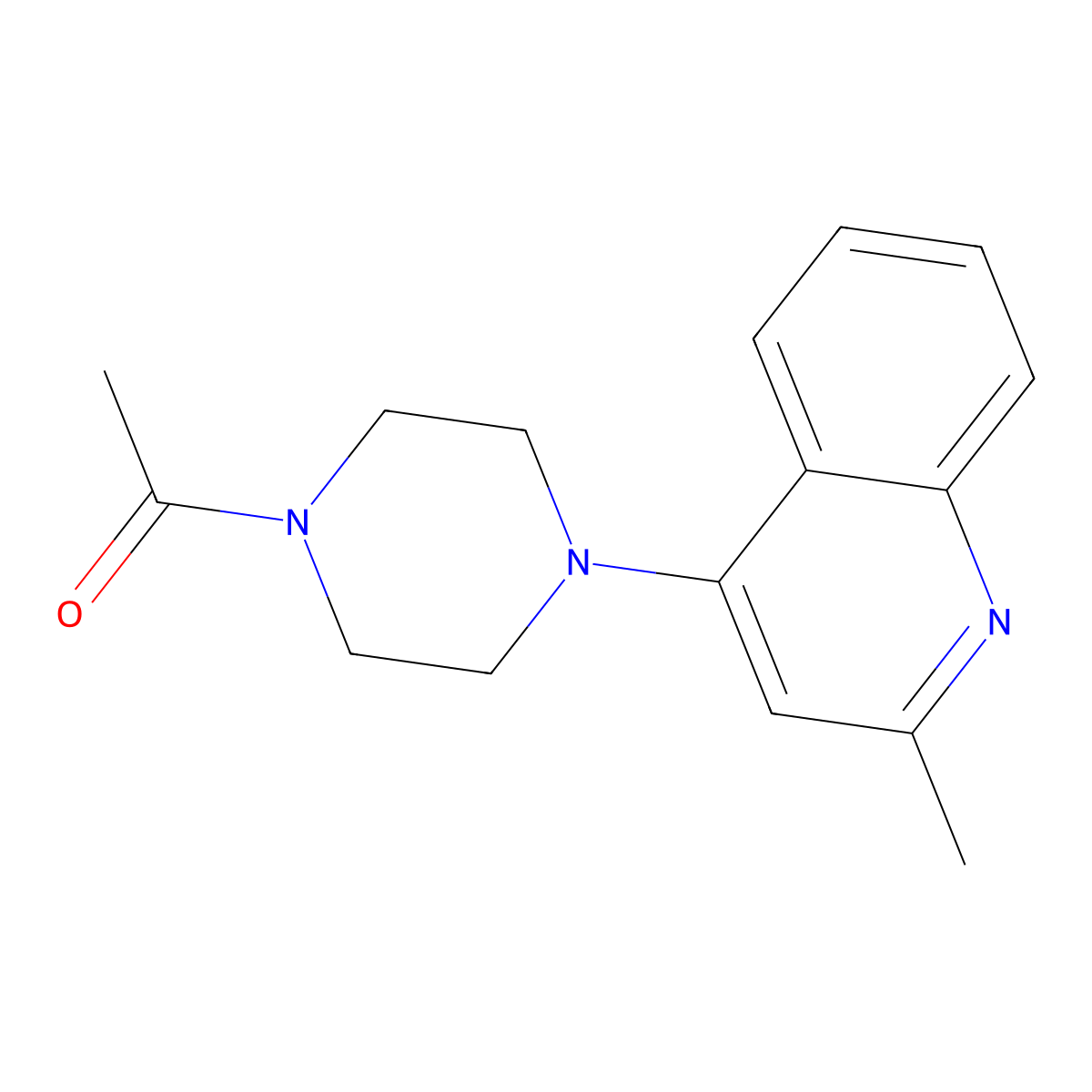1-[4-(2-Methylquinolin-4-yl)piperazin-1-yl]ethan-1-one molecular structure, CAS 858851-50-0