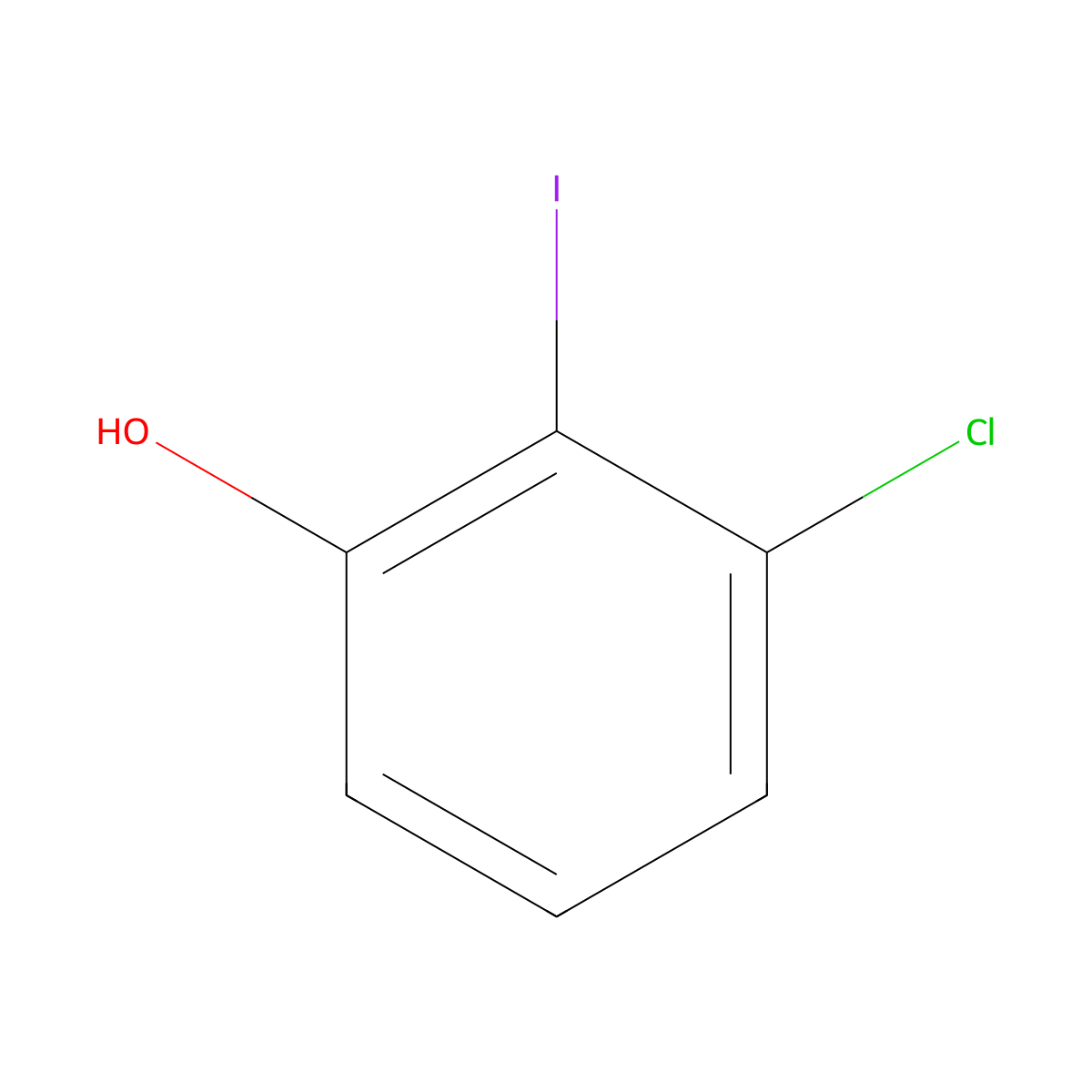 3-Chloro-2-iodophenol molecular structure, CAS 858854-82-7