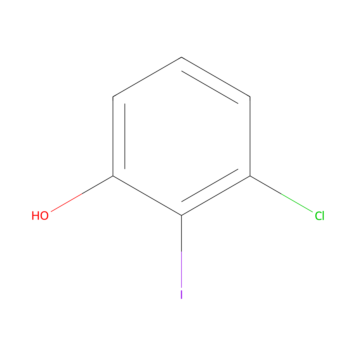 3-Chloro-2-iodophenol molecular structure, CAS 858854-82-7