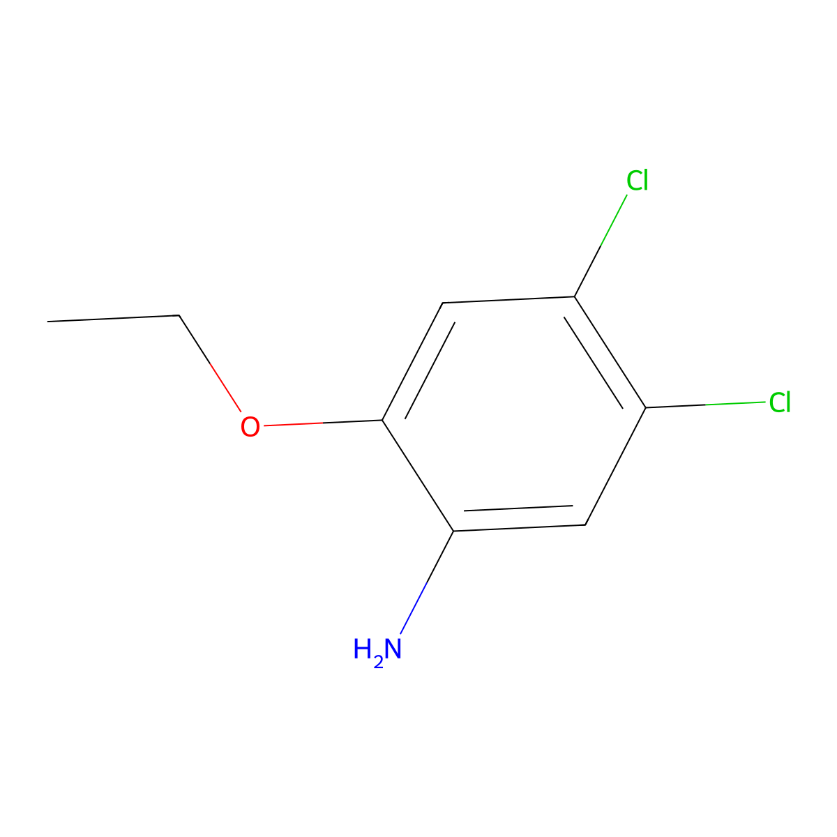 4,5-Dichloro-2-ethoxyaniline molecular structure, CAS 858855-47-7