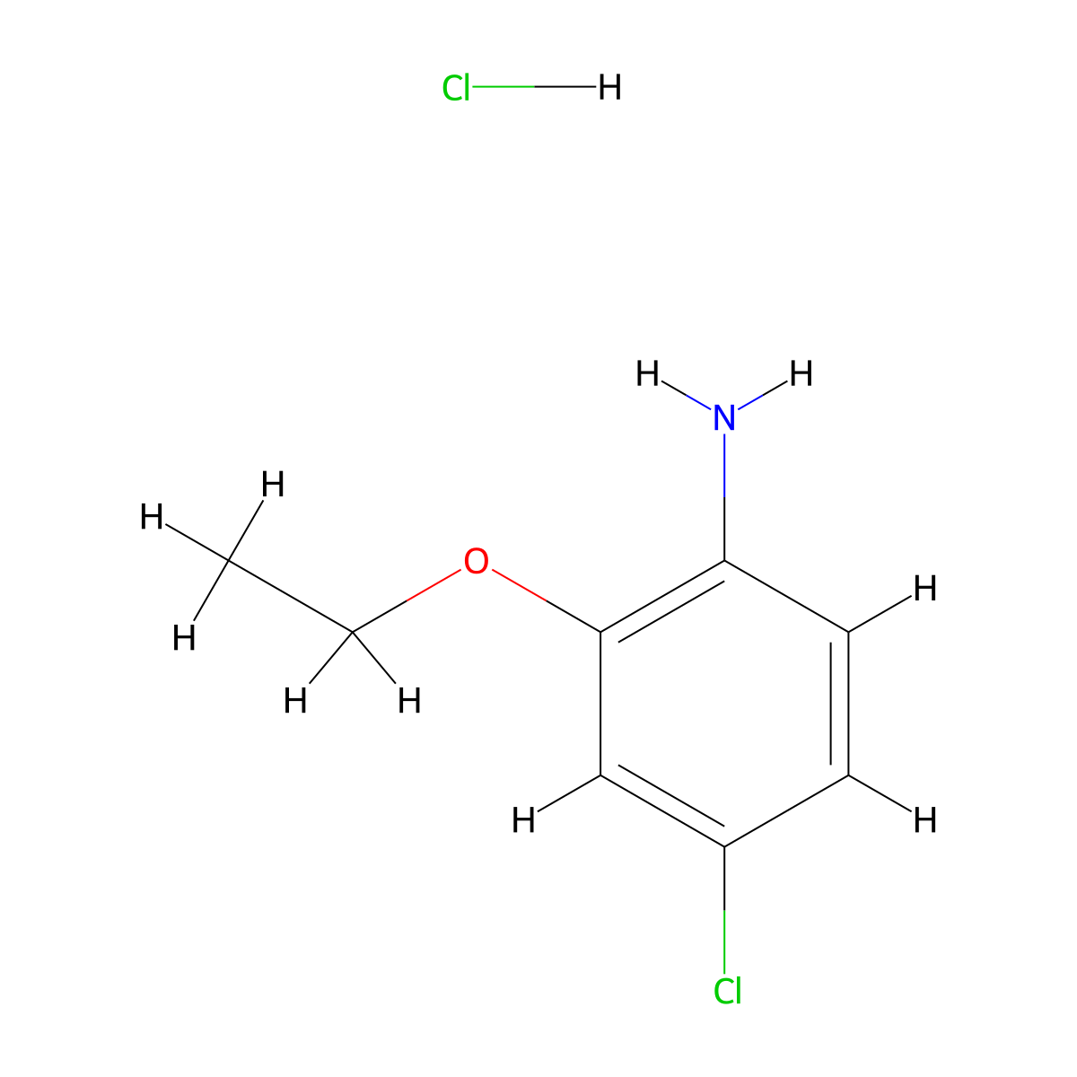 4-Chloro-2-ethoxyaniline hydrochloride molecular structure, CAS 858855-49-9