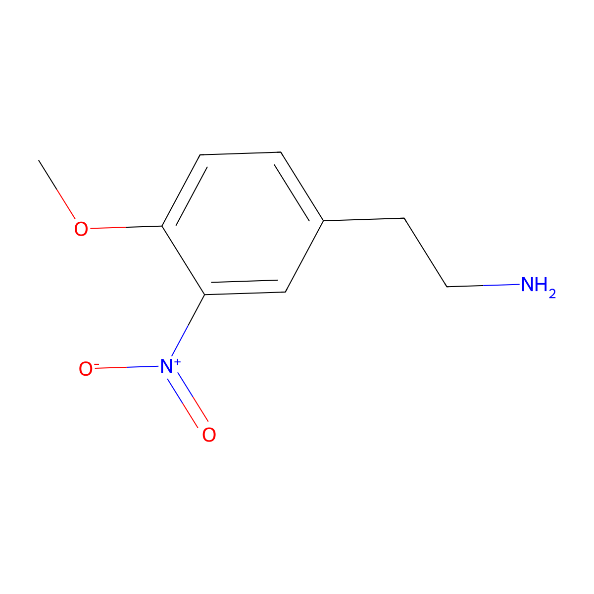 4-Methoxy-3-nitro-phenethylamine molecular structure, CAS 858855-65-9