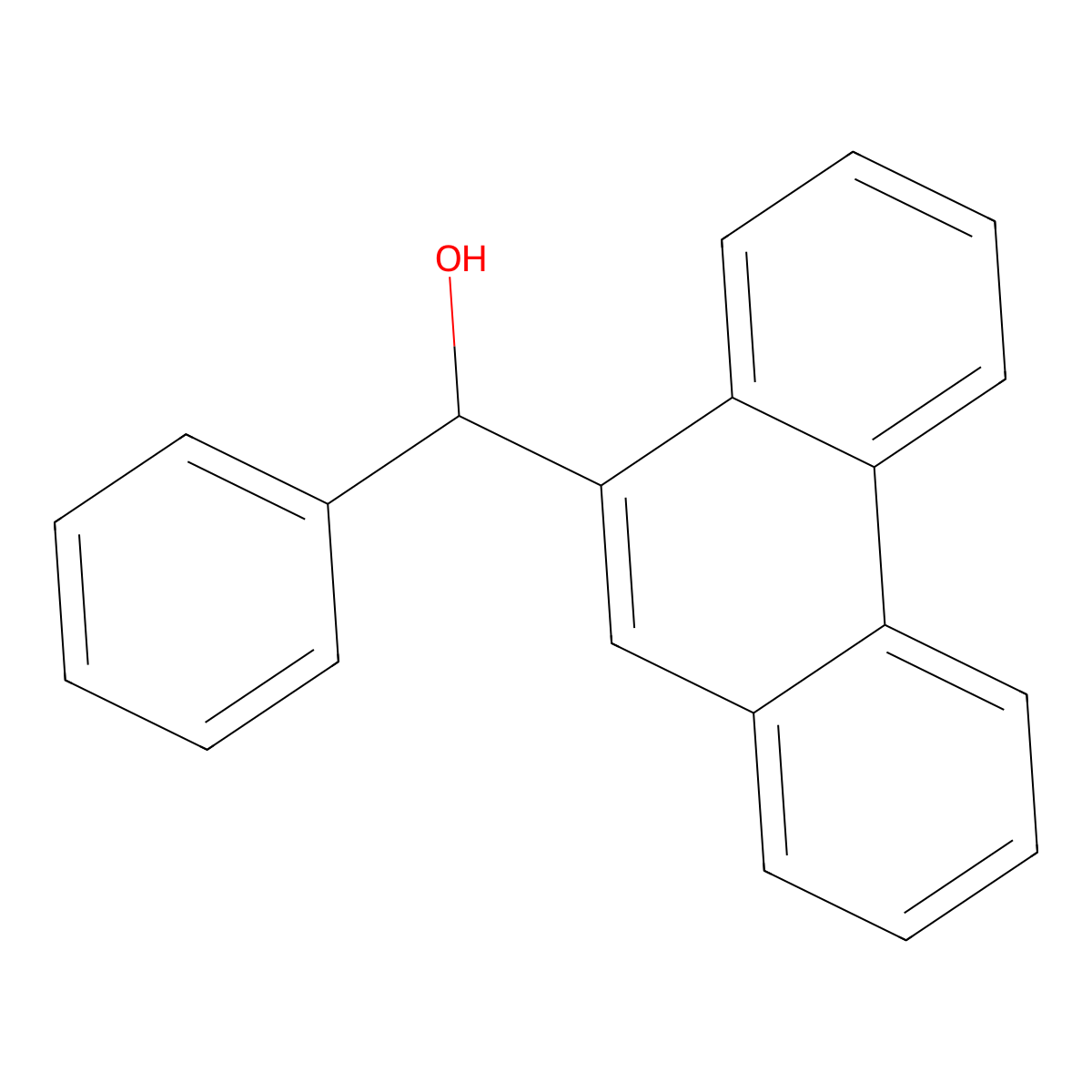 alpha-Phenyl-9-phenanthrenemethanol molecular structure, CAS 858856-85-6