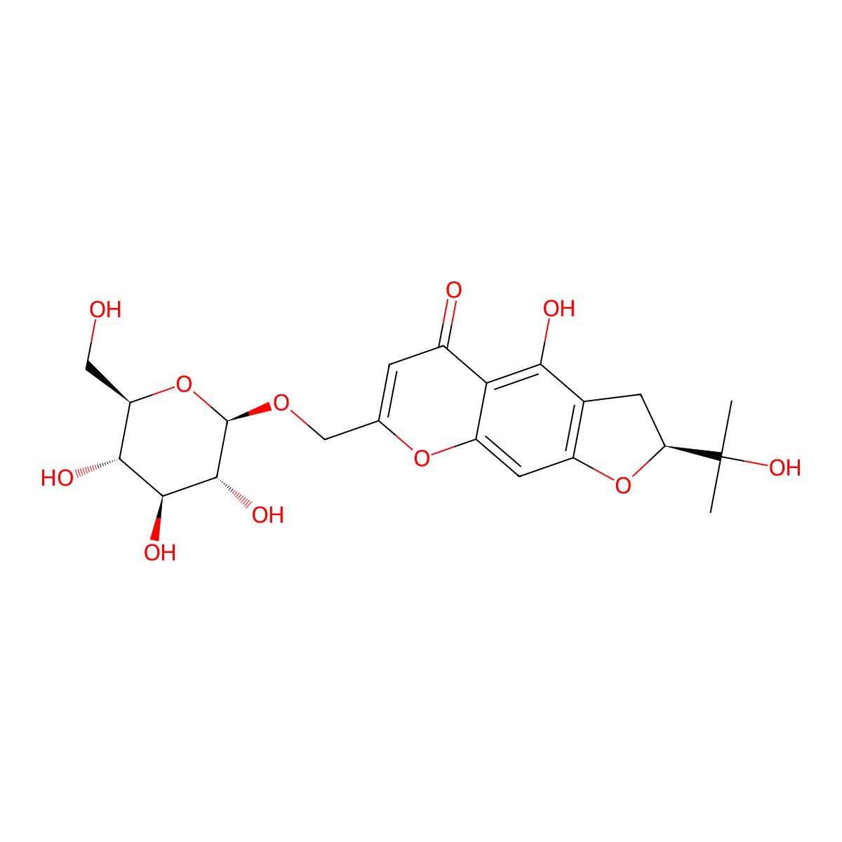 prim-O-Glucosylangelicain molecular structure, CAS 85889-15-2