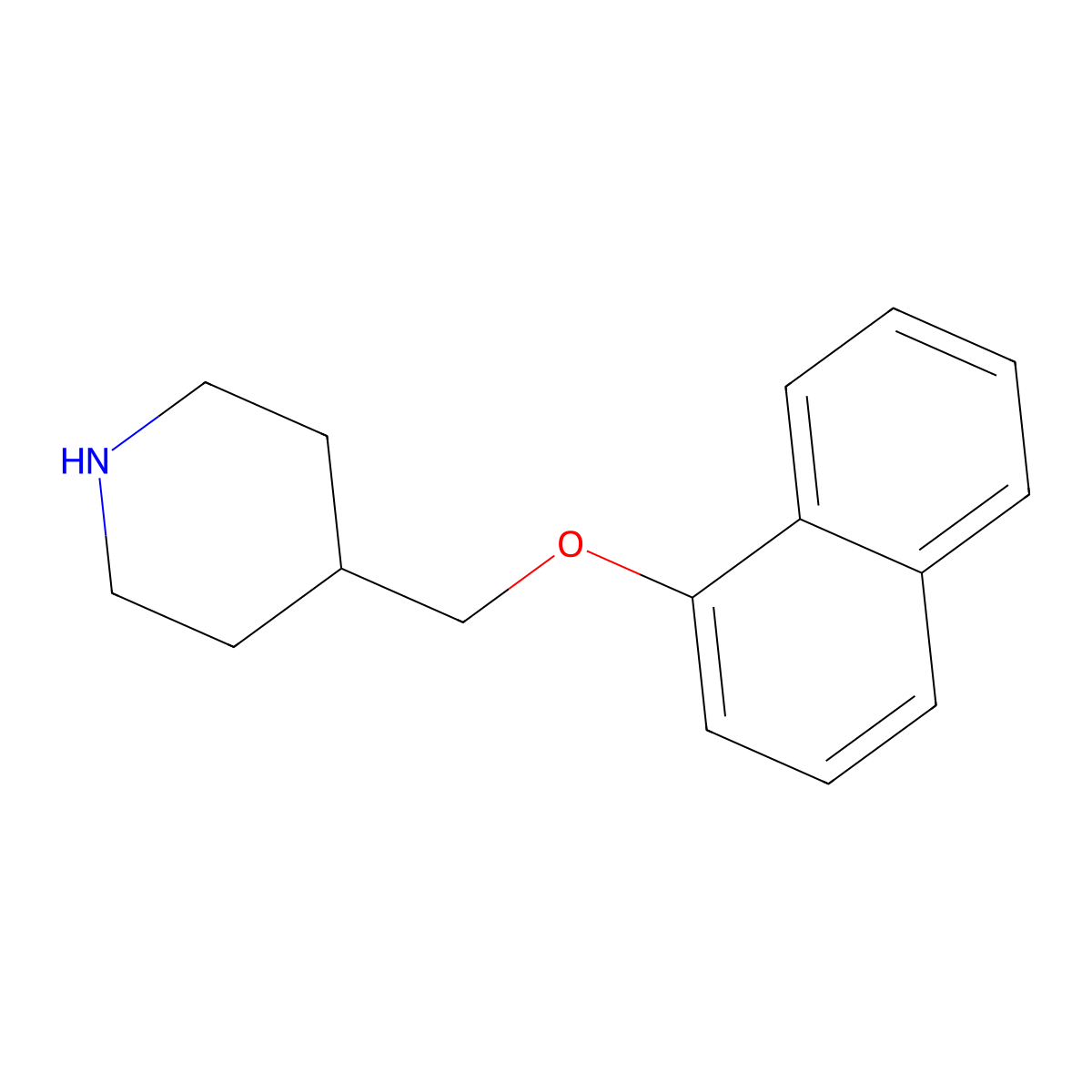4-[(1-Naphthyloxy)methyl]piperidine molecular structure, CAS 858934-68-6