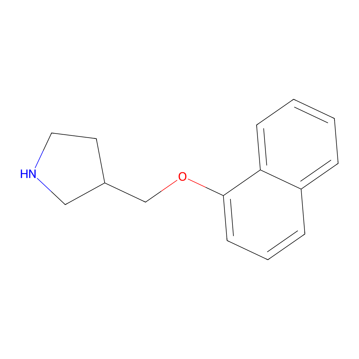 3-[(1-Naphthyloxy)methyl]pyrrolidine molecular structure, CAS 858934-75-5