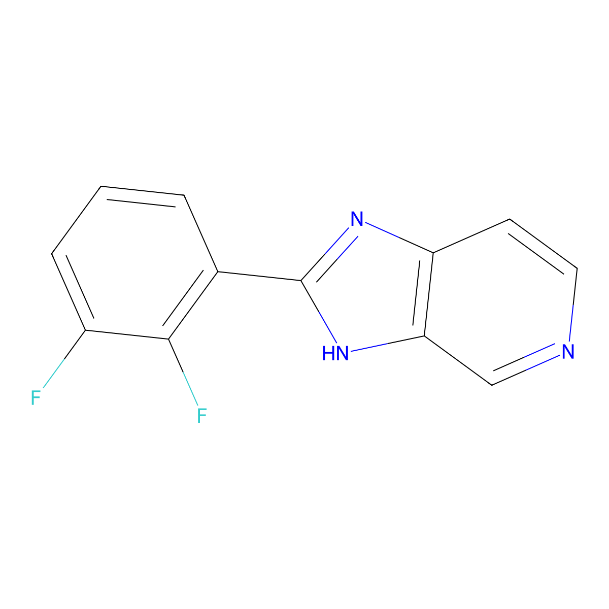 2-(2,3-Difluoro-phenyl)-1H-imidazo[4,5-c]pyridine molecular structure, CAS 858935-15-6