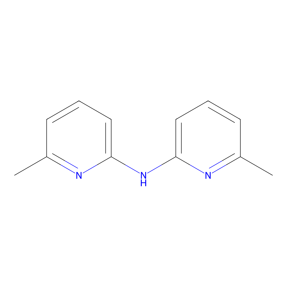 6-methyl-N-(6-methyl-2-pyridyl)pyridin-2-amine molecular structure, CAS 85895-80-3