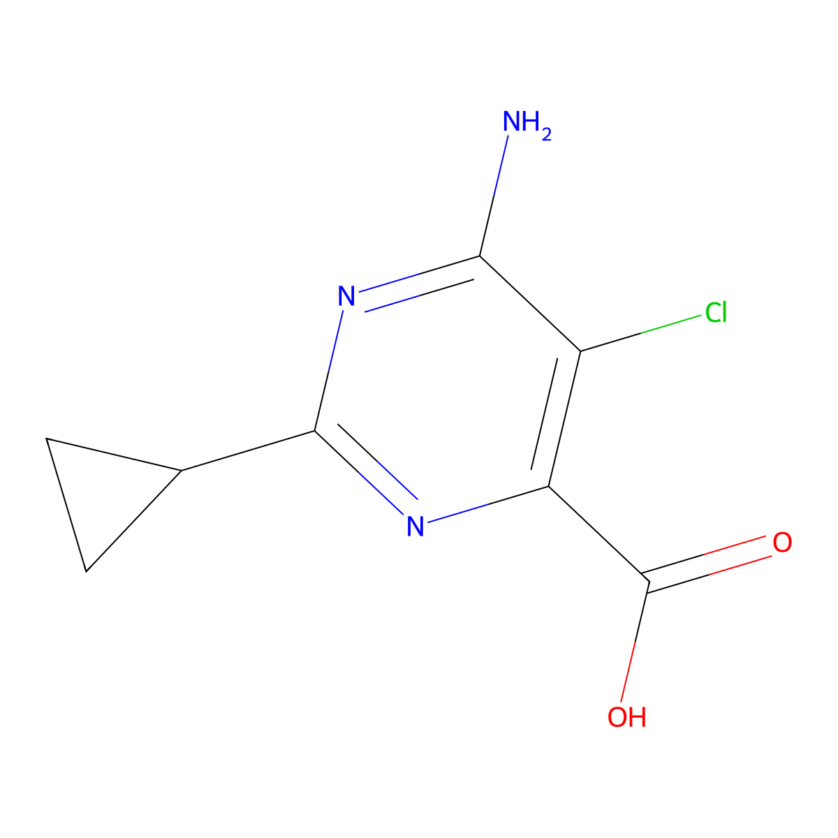 Aminocyclopyrachlor molecular structure, CAS 858956-08-8