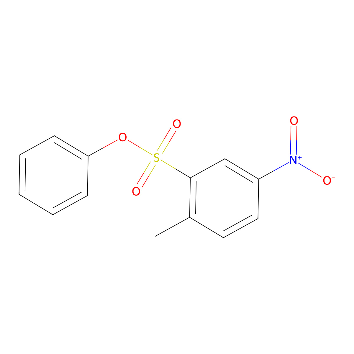 Phenyl 2-methyl-5-nitrobenzenesulfonate molecular structure, CAS 85896-03-3