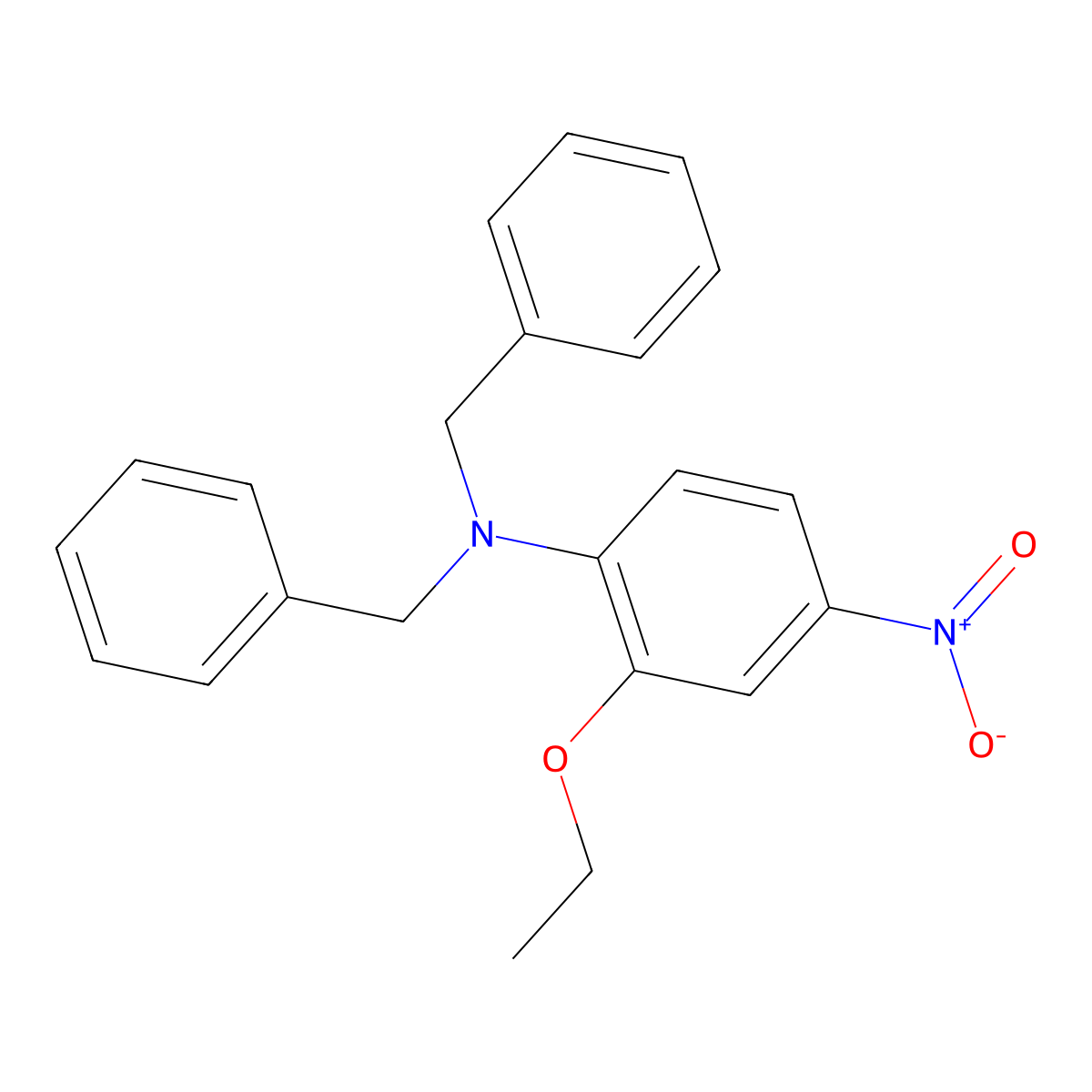 N-(2-Ethoxy-4-nitrophenyl)dibenzylamine molecular structure, CAS 85896-09-9