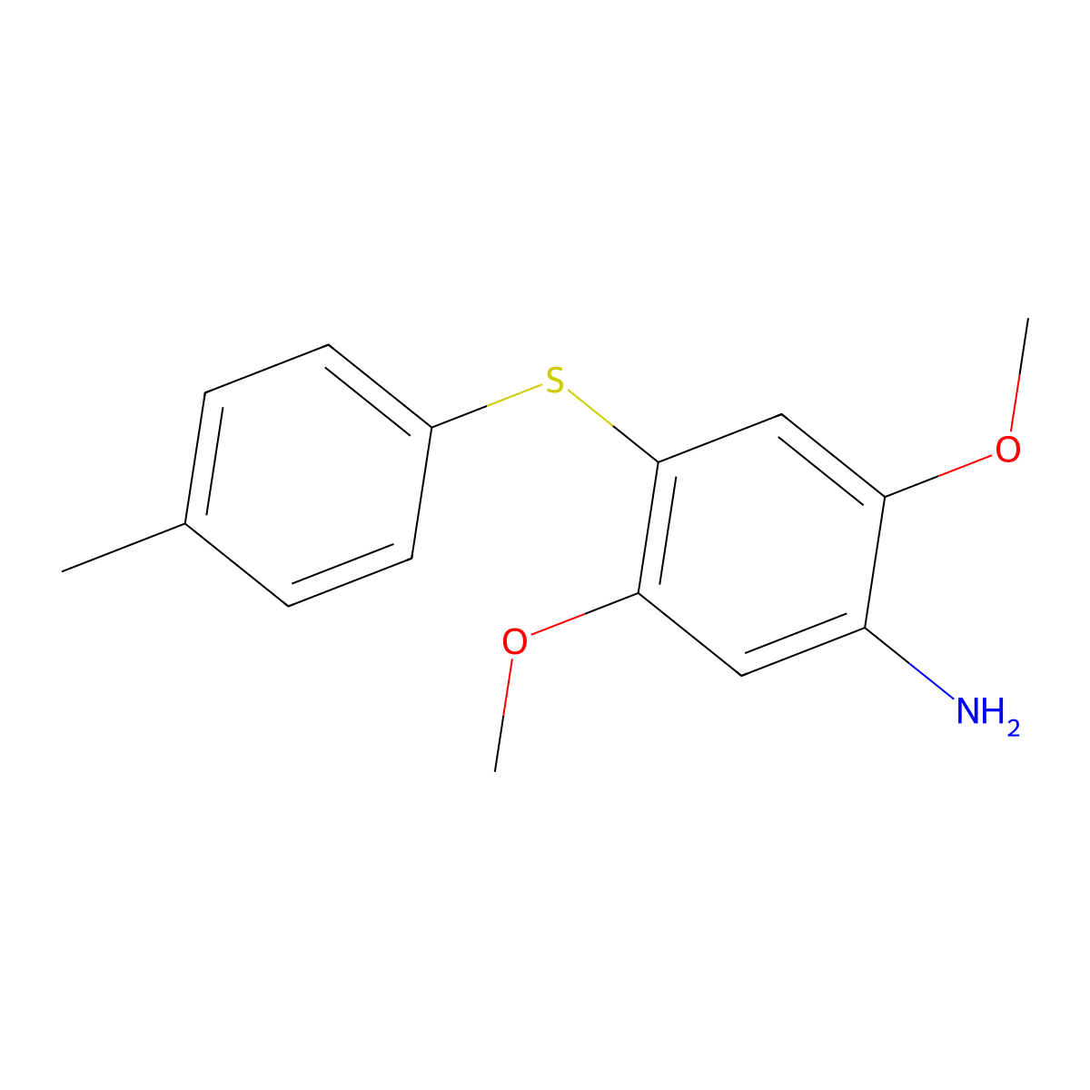 2,5-Dimethoxy-4-(p-tolylthio)aniline molecular structure, CAS 85896-12-4