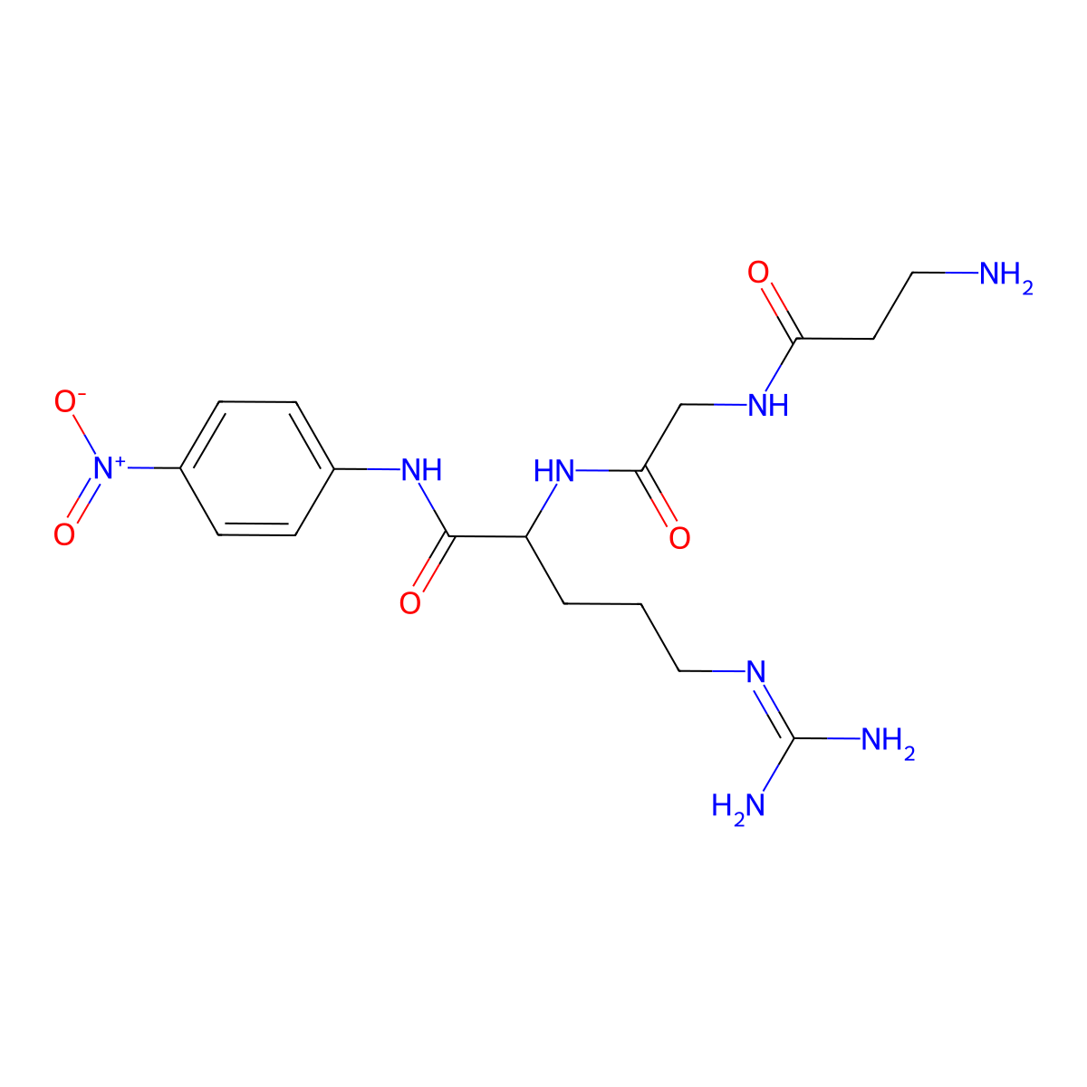 beta-Ala-Gly-Arg-pNA molecular structure, CAS 858971-42-3