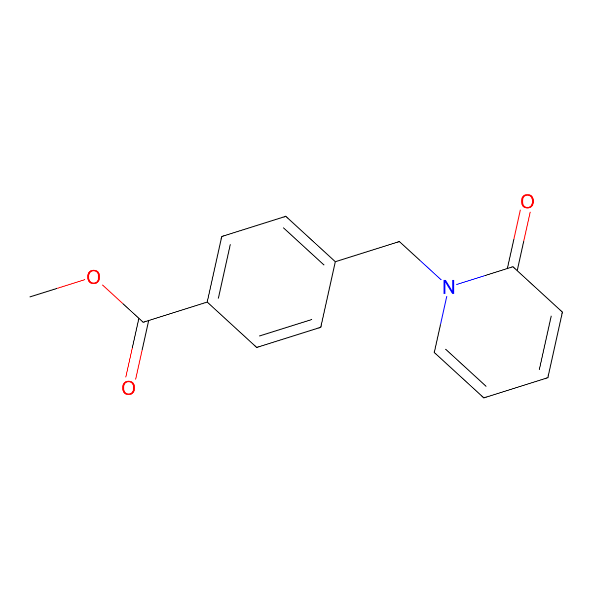 Methyl 4-[(2-oxopyridin-1-yl)methyl]benzoate molecular structure, CAS 858981-06-3