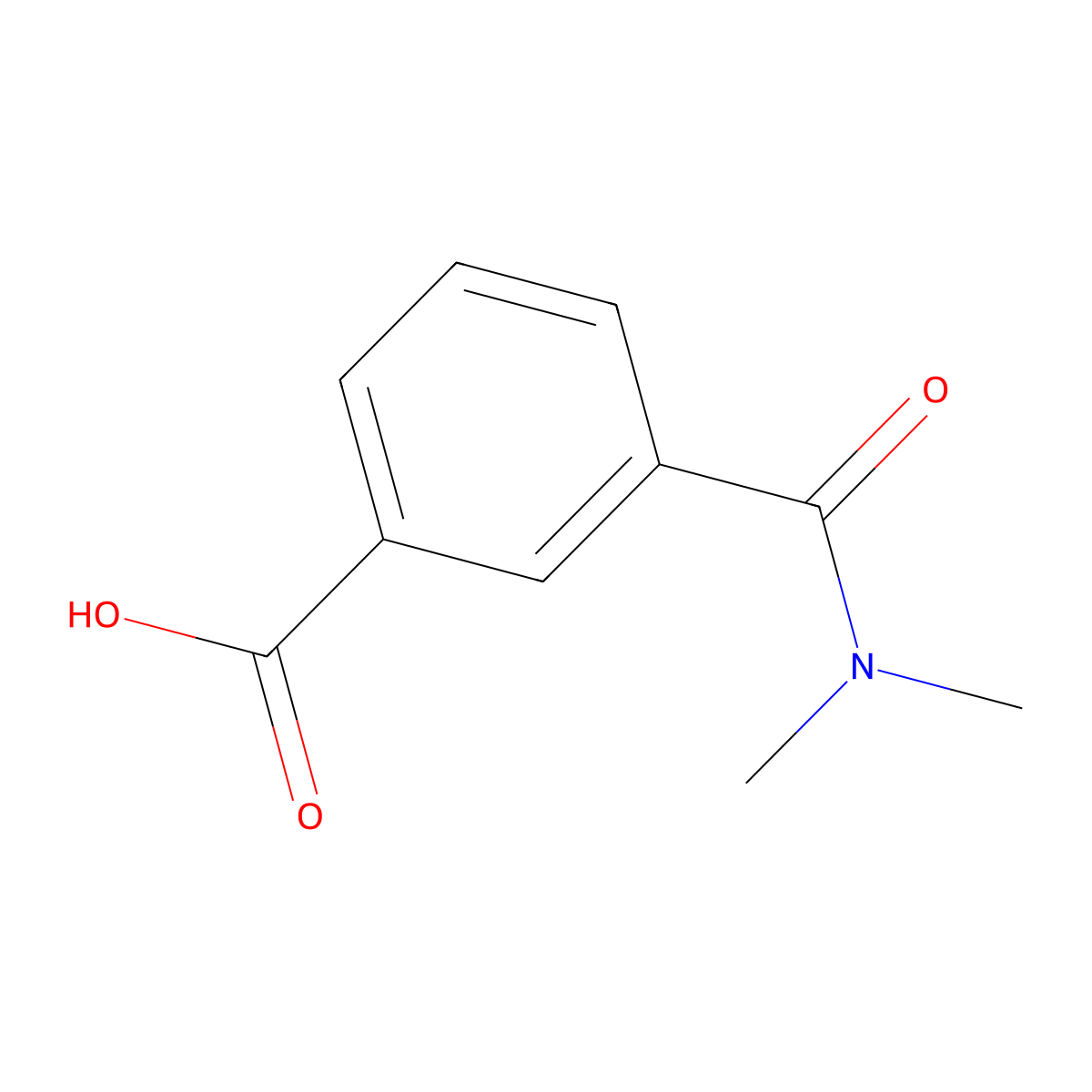 3-(Dimethylcarbamoyl)benzoic acid molecular structure, CAS 858981-15-4
