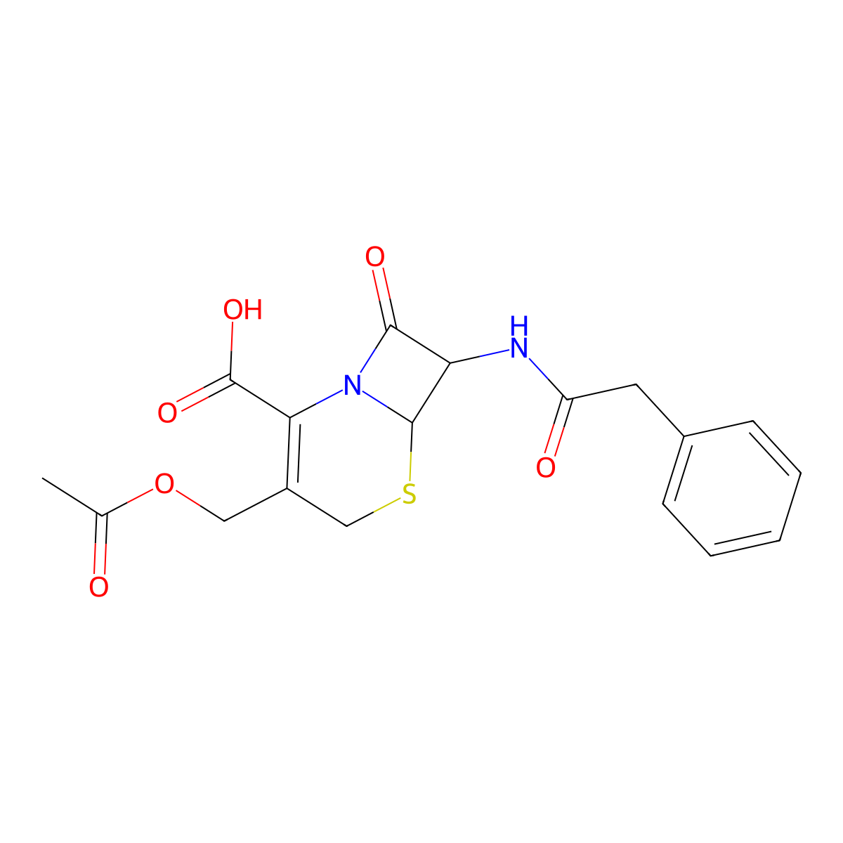 Cephalosporin G molecular structure, CAS 859-07-4