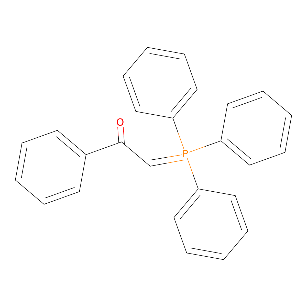 1-Phenyl-2-(triphenylphosphoranylidene)ethanone molecular structure, CAS 859-65-4