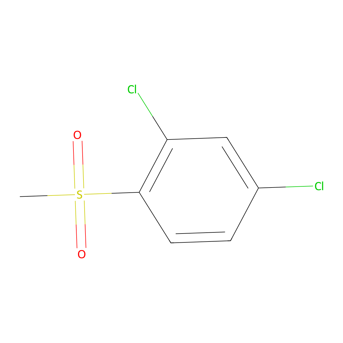 Benzene, 2,4-dichloro-1-(methylsulfonyl)- molecular structure, CAS 85901-48-0