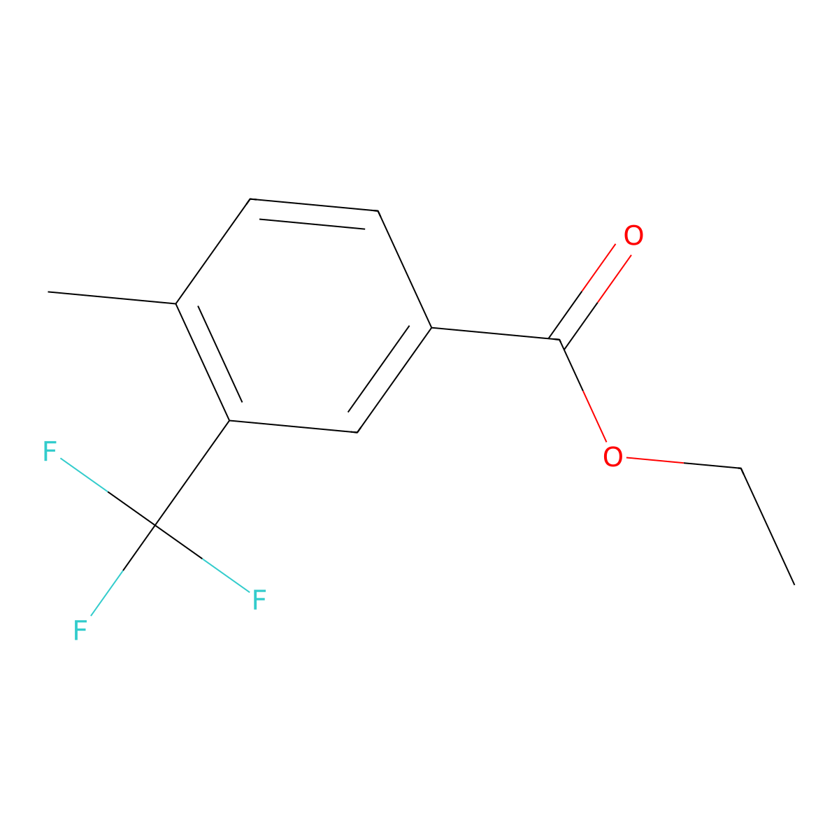 Ethyl 4-methyl-3-(trifluoromethyl)benzoate molecular structure, CAS 859026-99-6
