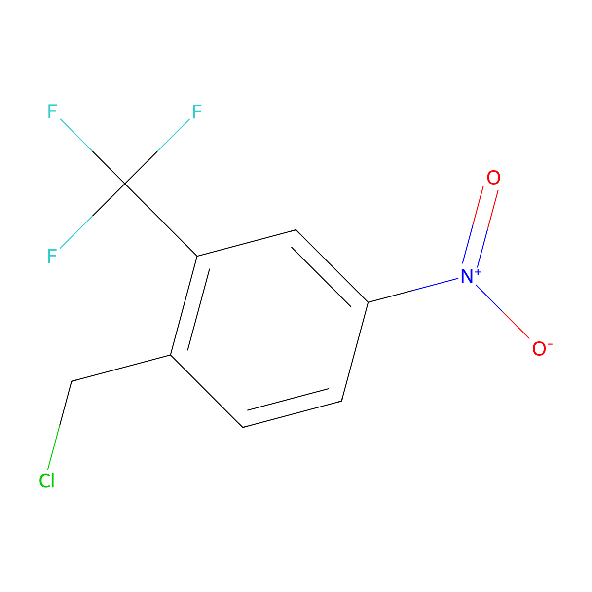 1-(Chloromethyl)-4-nitro-2-(trifluoromethyl)benzene molecular structure, CAS 859027-07-9