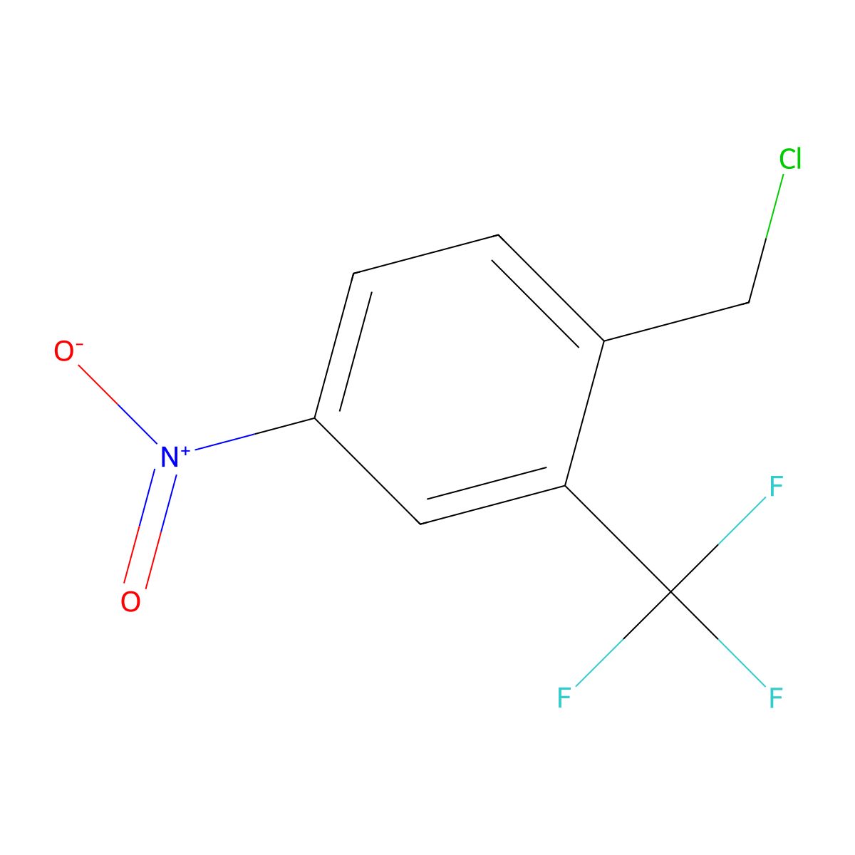 1-(Chloromethyl)-4-nitro-2-(trifluoromethyl)benzene molecular structure, CAS 859027-07-9