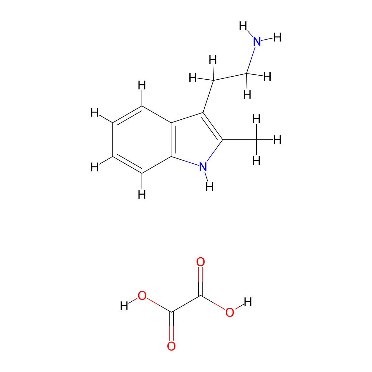 2-(2-methyl-1H-indol-3-yl)ethanamine oxalate molecular structure, CAS 859040-56-5