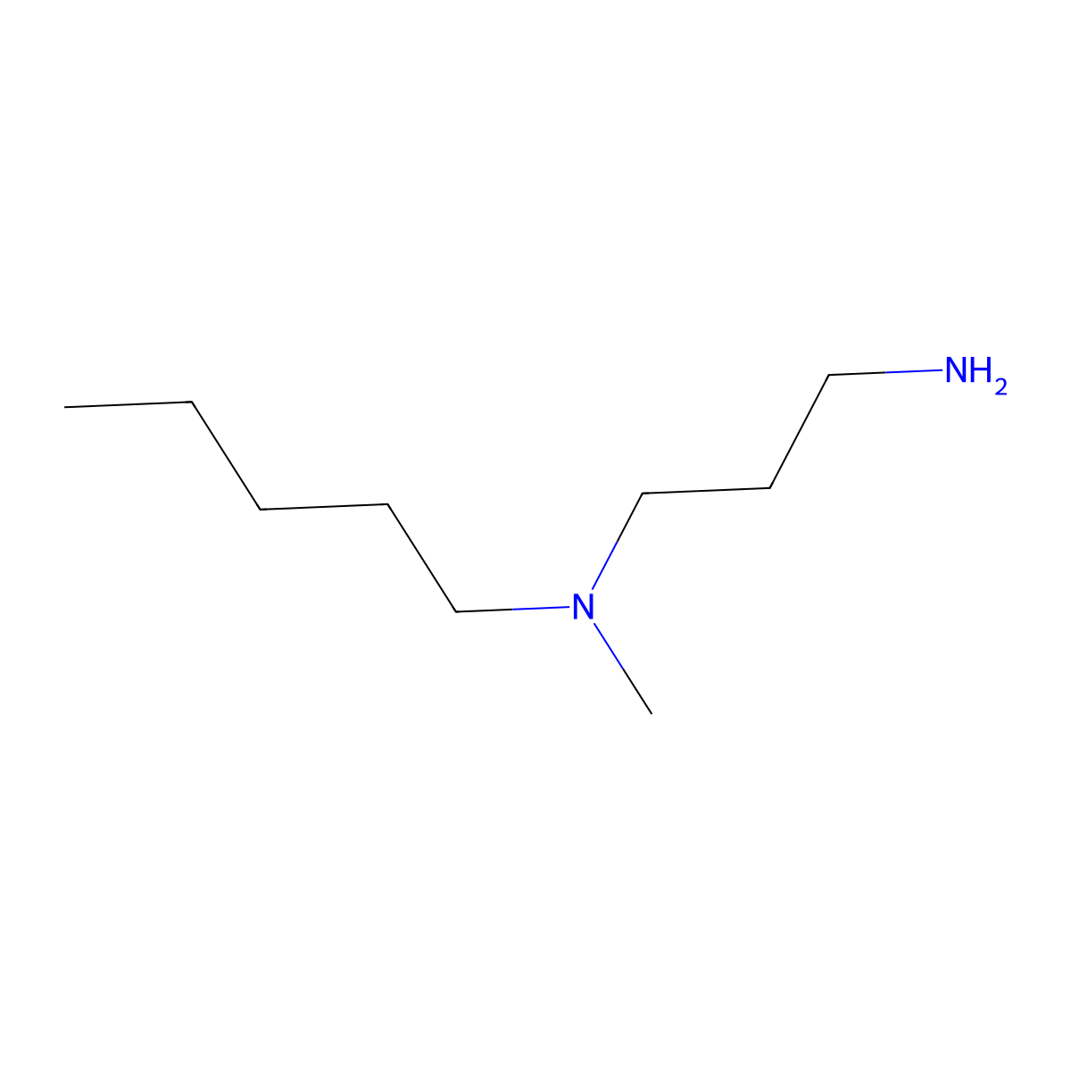 (3-Aminopropyl)(methyl)pentylamine molecular structure, CAS 859052-55-4
