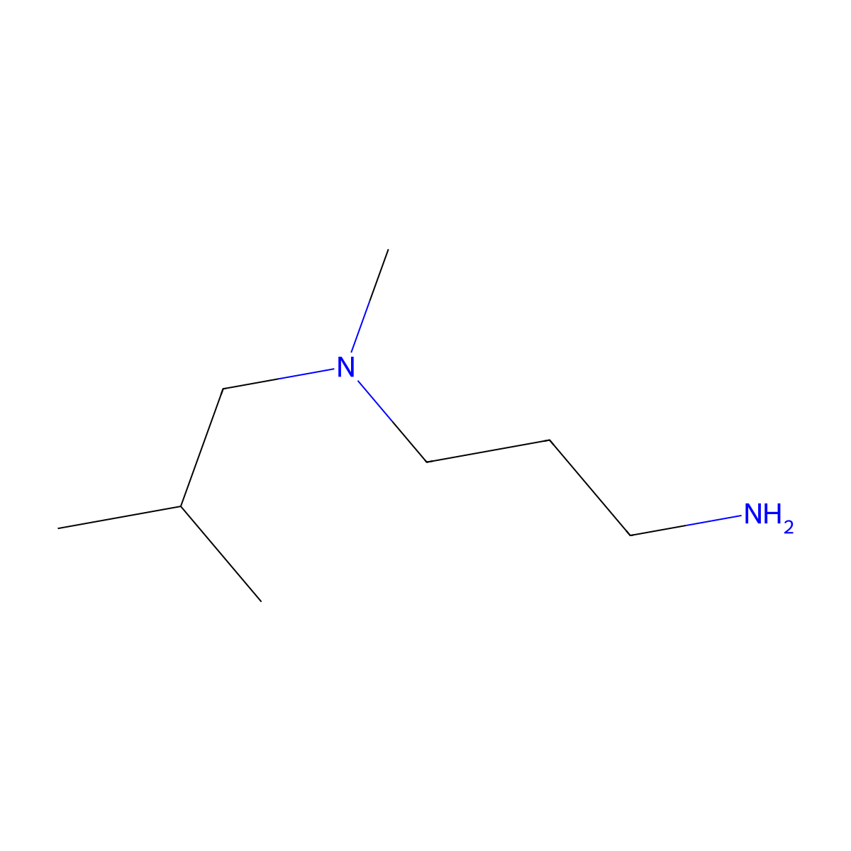 (3-Aminopropyl)(methyl)(2-methylpropyl)amine molecular structure, CAS 859052-60-1