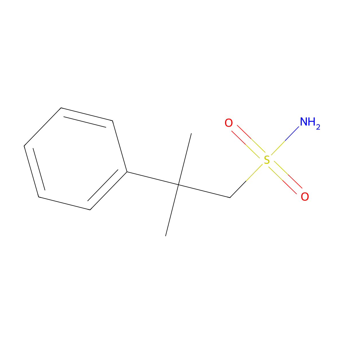 2-Methyl-2-phenylpropane-1-sulfonamide molecular structure, CAS 859054-92-5